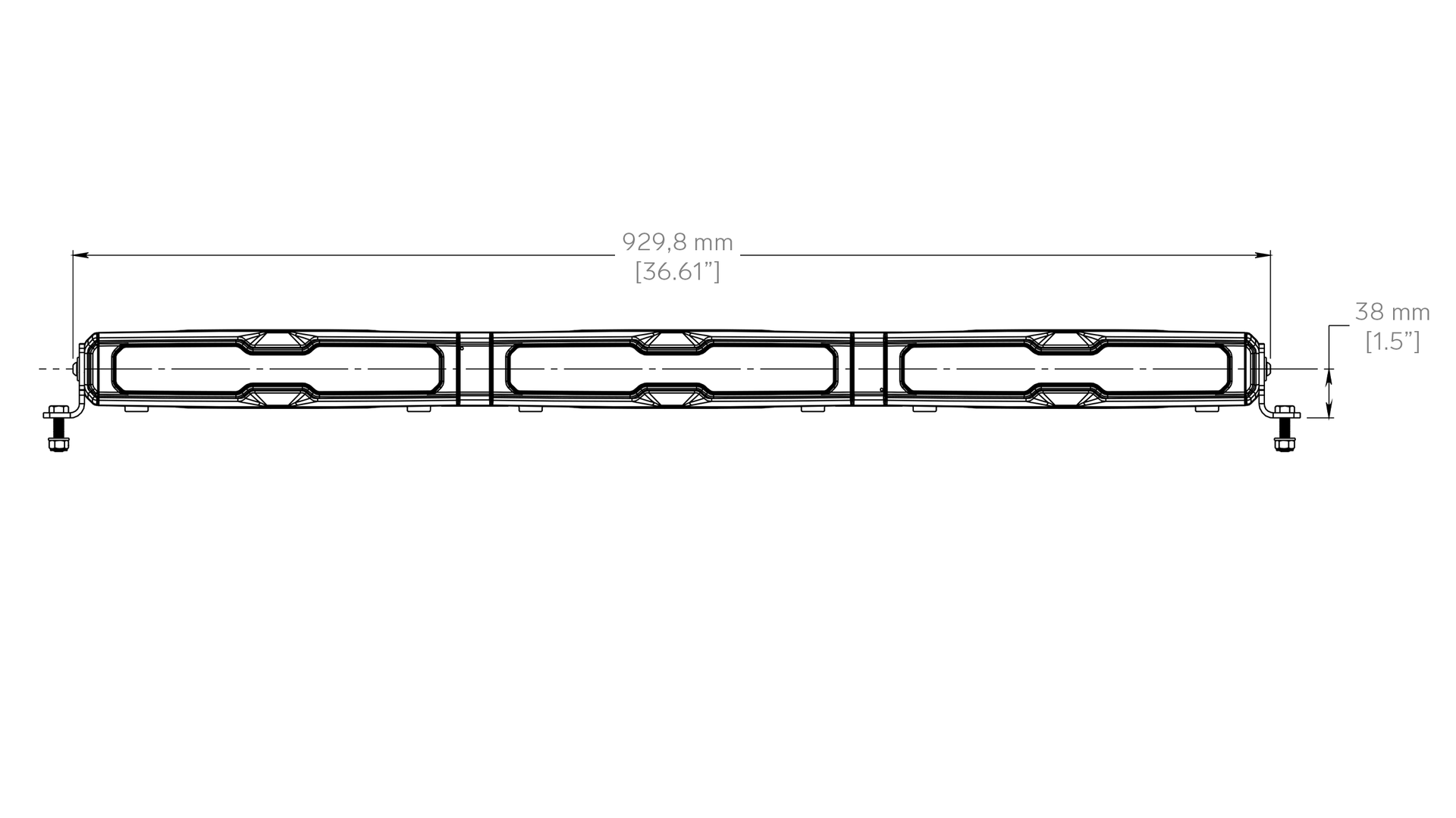 V36 Black 12900 eLumen 36" Hyperion Series Light Bar