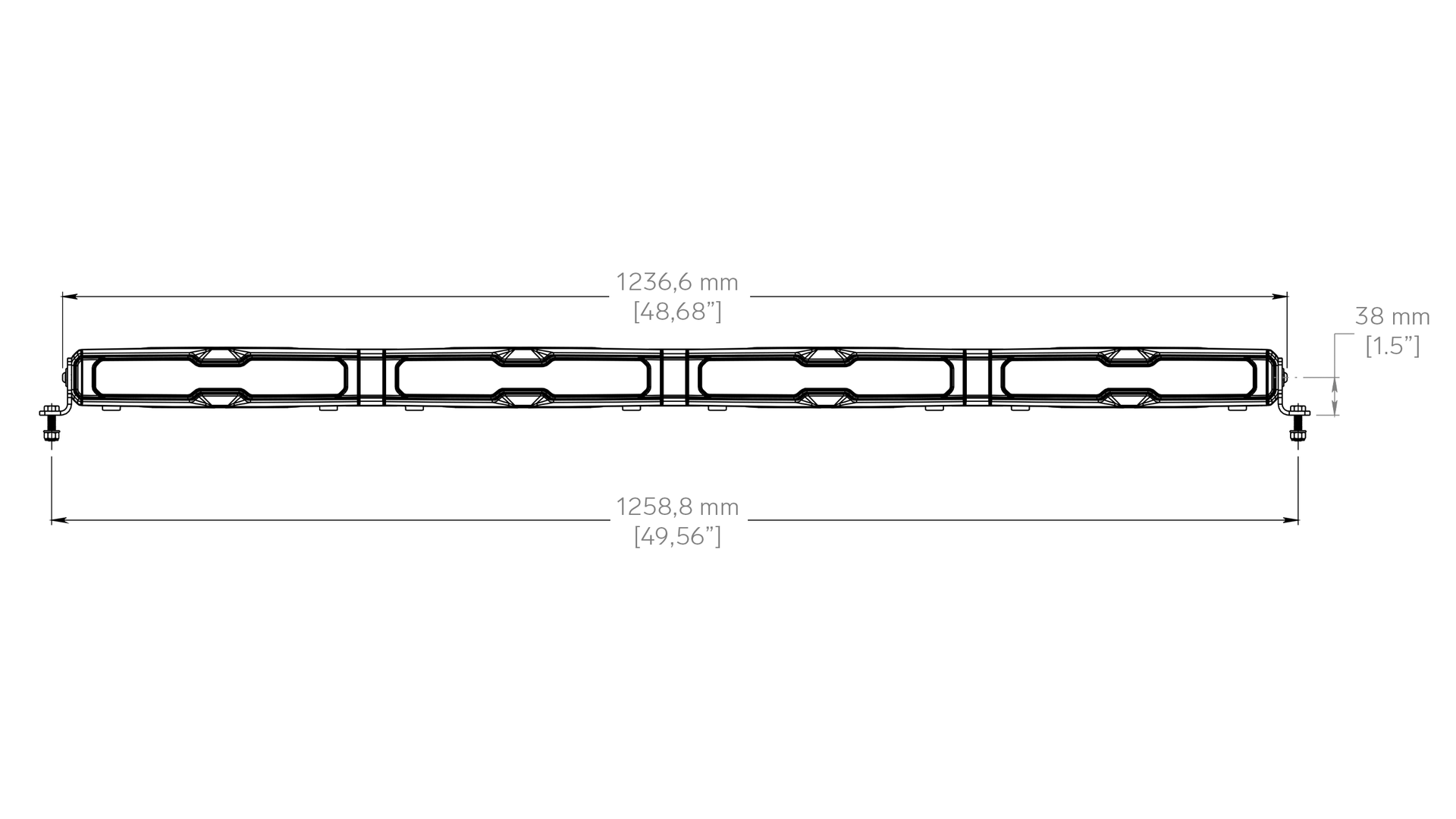 V48 Black 17200 eLumen 48" Hyperion Series Light Bar