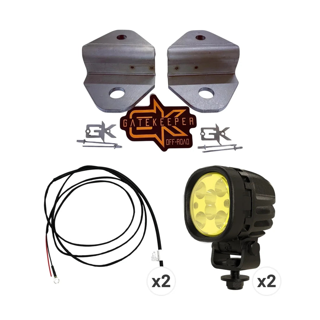 Universal DIY Steerable Yellow Spot Light Kit Complete