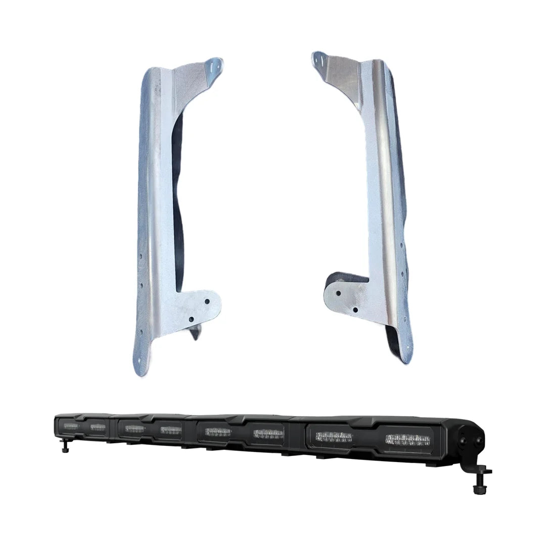 Hyperion V48 lightbar and Mount Package for Jeep Wrangler JK- Raw Aluminum