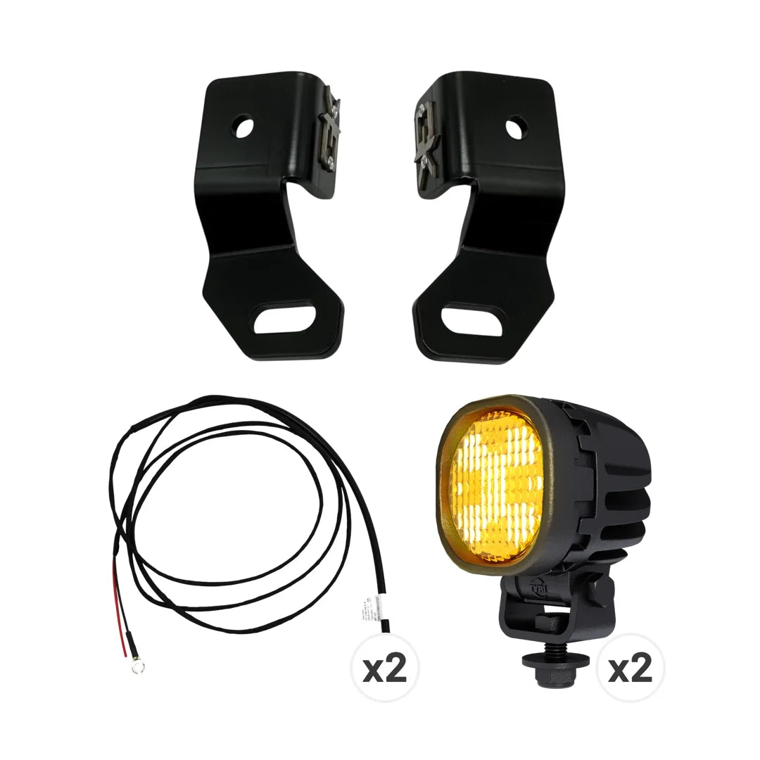 Ford Super Duty (23+) Steerable Knuckle Amber Light Complete Kit