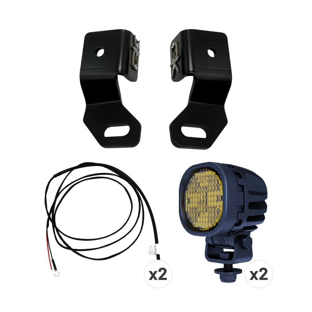 Ford Super Duty (23+) Yellow Steerable Knuckle Light Complete Kit