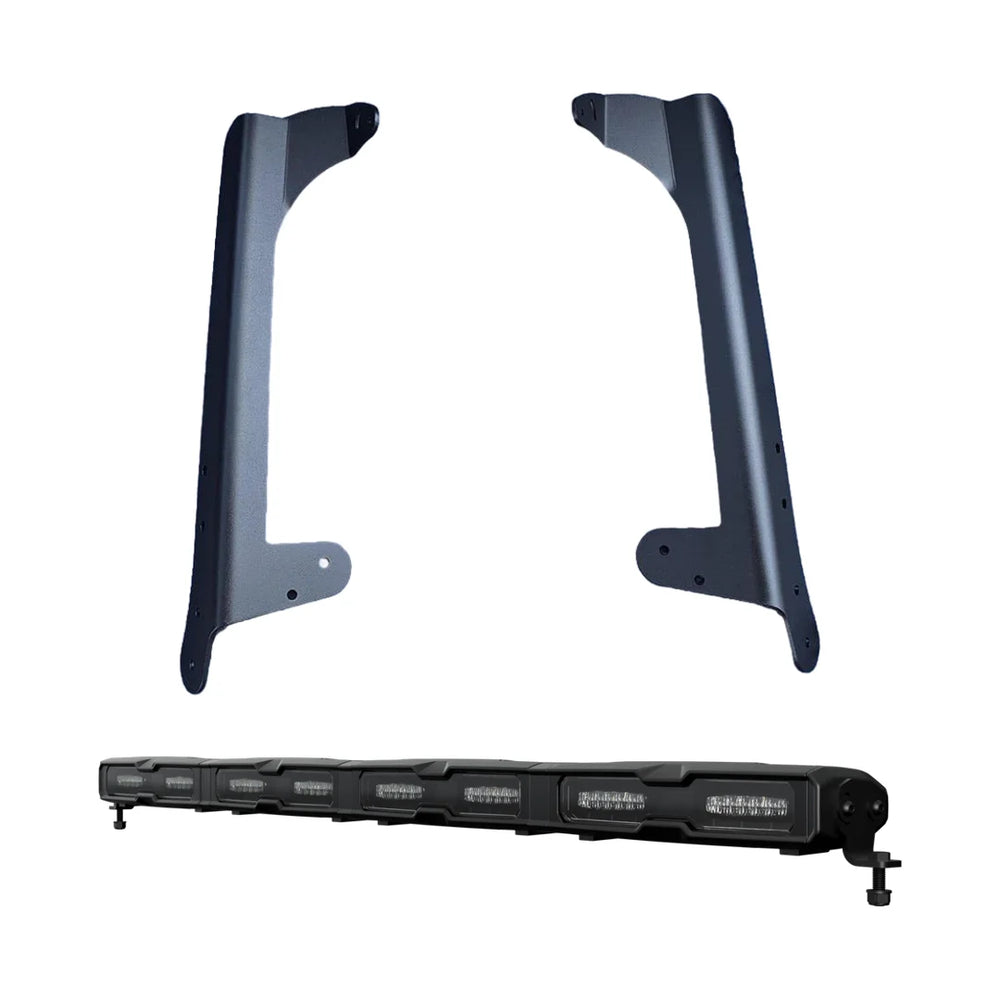 Hyperion V48 lightbar and mount package for Jeep Wrangler JK - Black Bracket